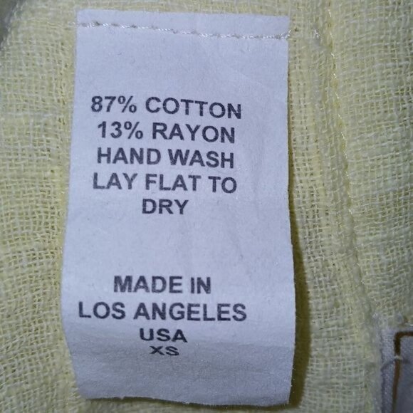 Jen's Pirate Booty Cali Coast Paia Pastel Yellow Open Back Crop Top - Picture 6 of 6